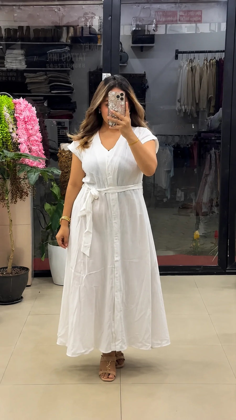 Women’s Belted Maxi Dress – Elegant & Effortless Style