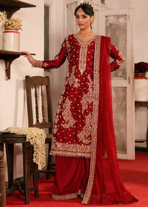 Rani Pink Heavy Embroidered Premium Sharara Suit Set with Dupatta