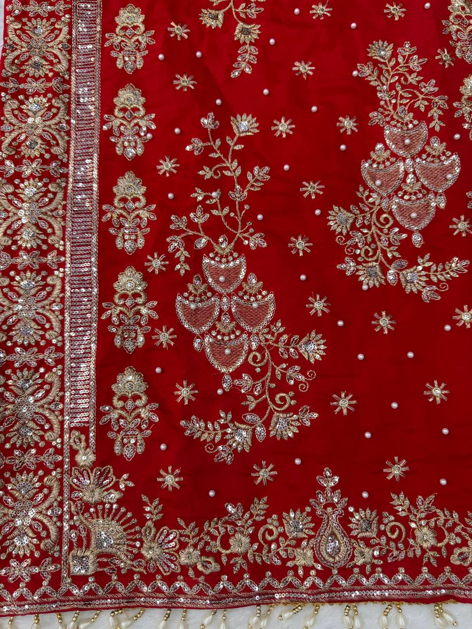 Rani Pink Heavy Embroidered Premium Sharara Suit Set with Dupatta