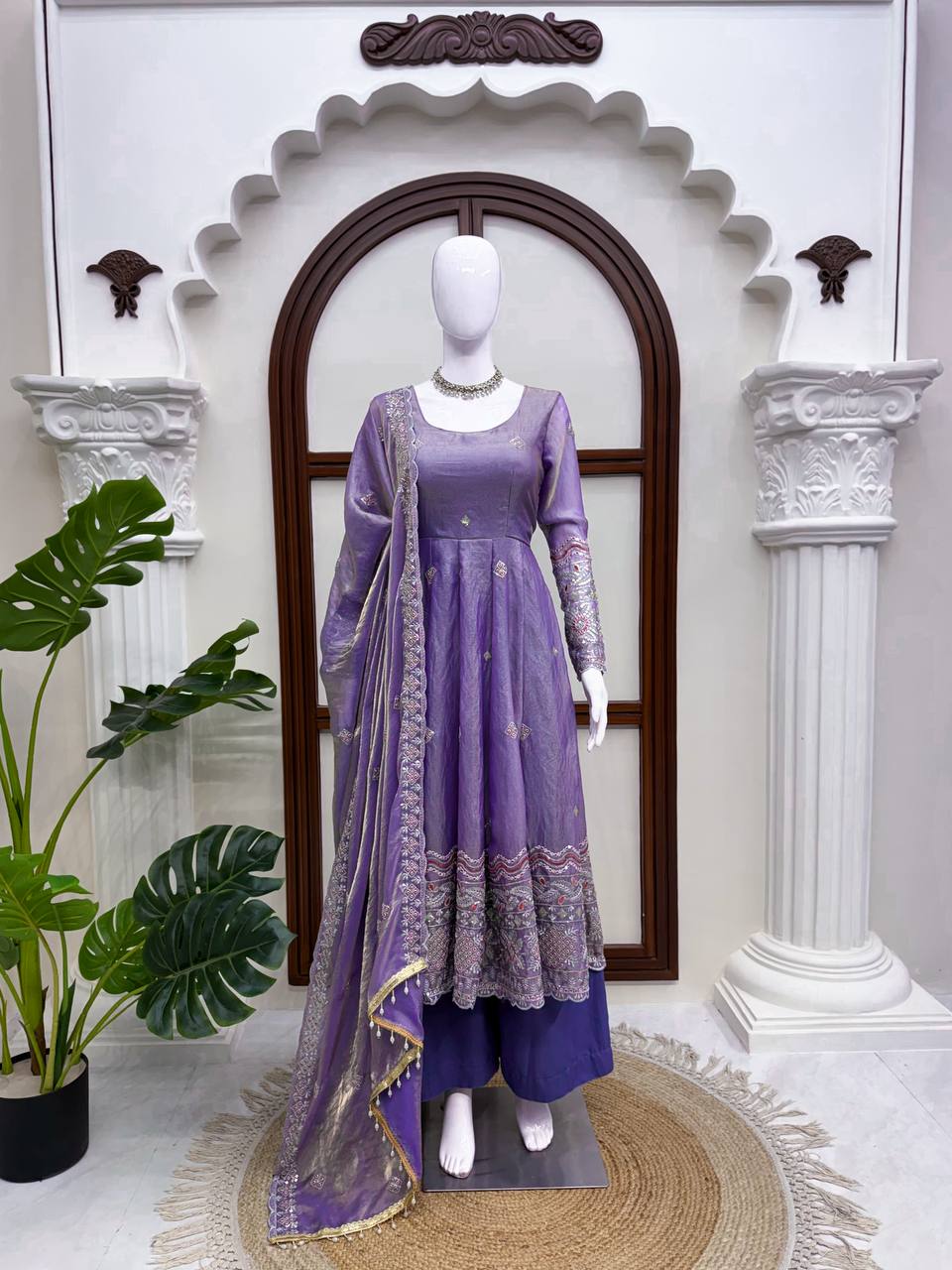 Premium Embroidered Anarkali Suit Set with Dupatta