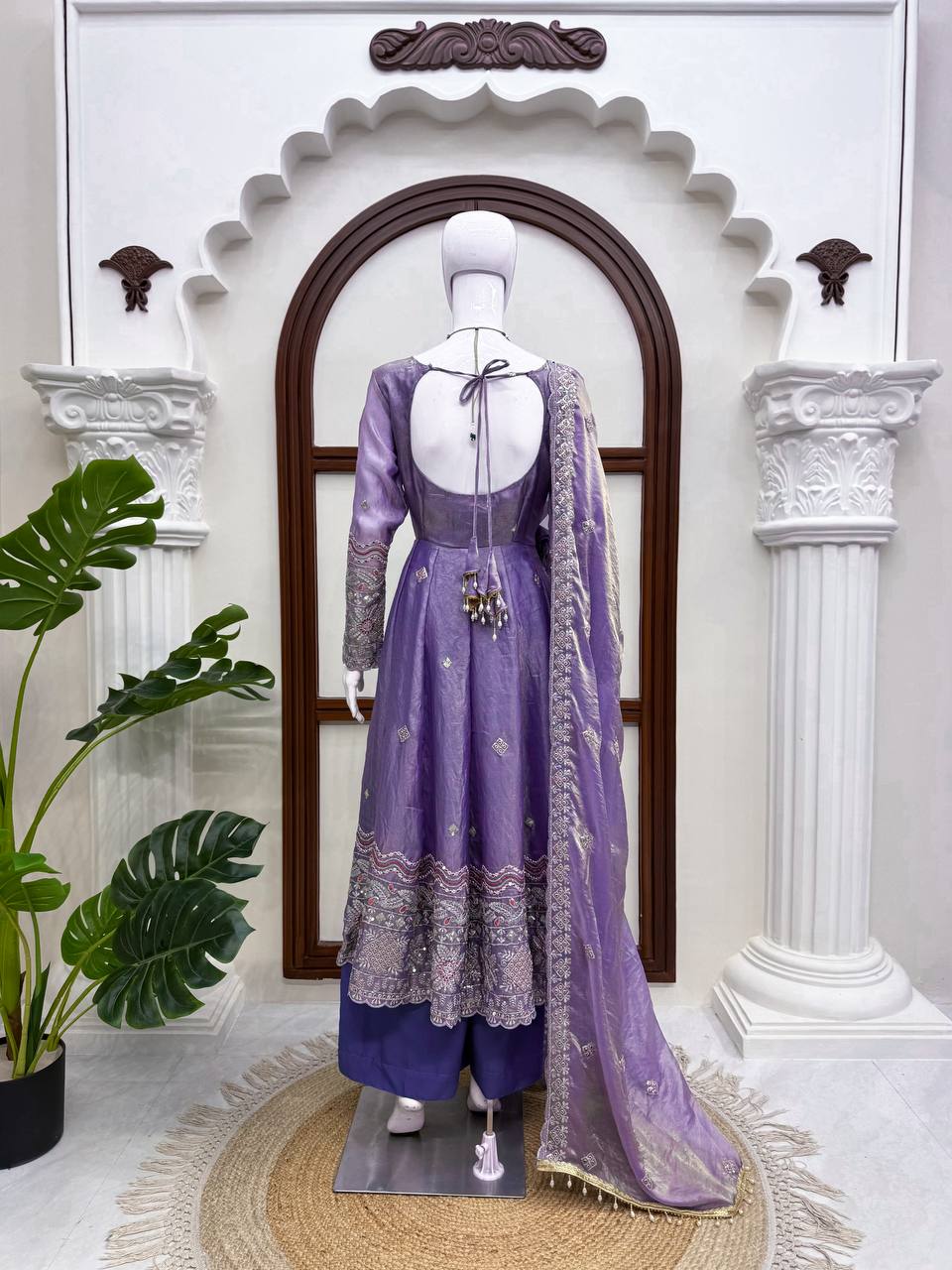 Premium Embroidered Anarkali Suit Set with Dupatta